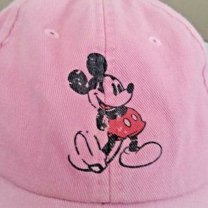Vintage Disney Parks Pink Mickey Mouse Adjustable Cap